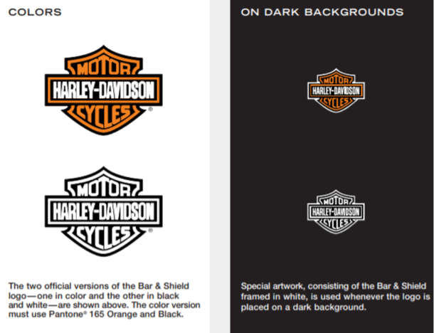 Harley Davidson, Branding, Brand Guides, Marketing, Logo, Colors, Typeface, Font