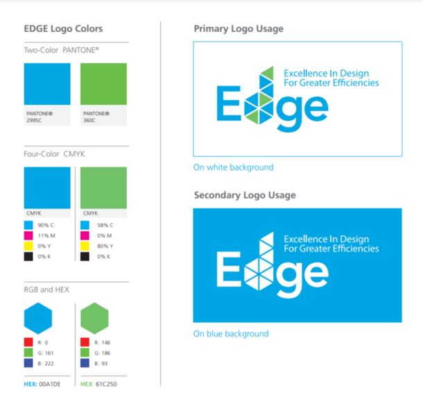 Edge Buildings, Branding, Brand Guides, Marketing, Logo, Colors, Typeface, Font