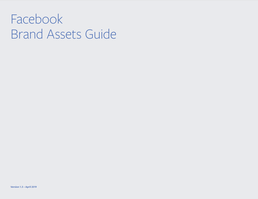Facebook's Brand Guide