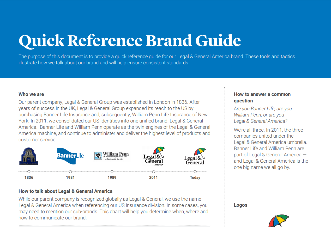 Legal & General America's Brand Guide