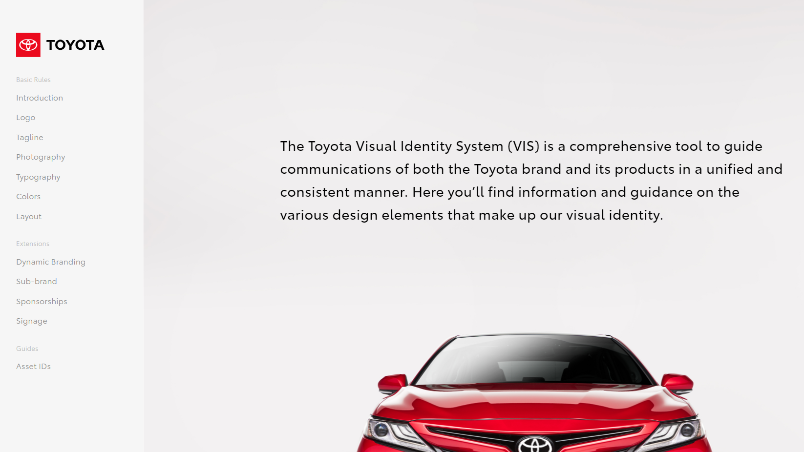 Toyota's Brand Guide