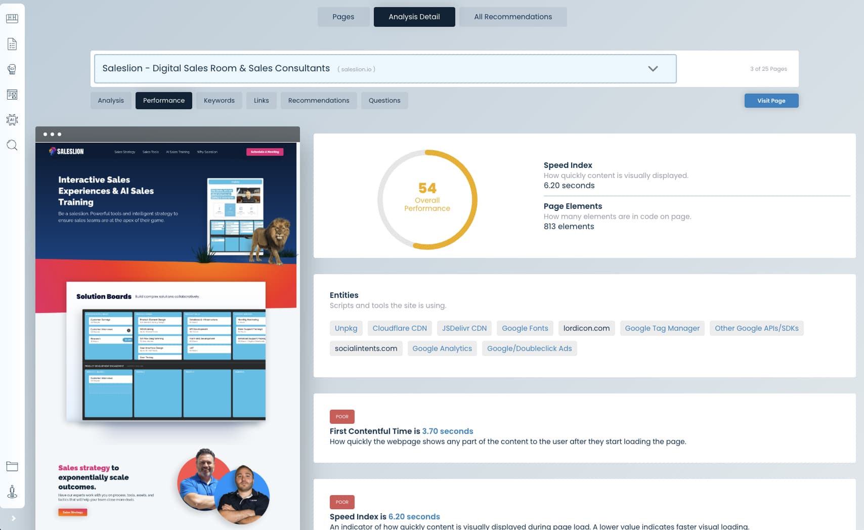 AI Website Performance Audit