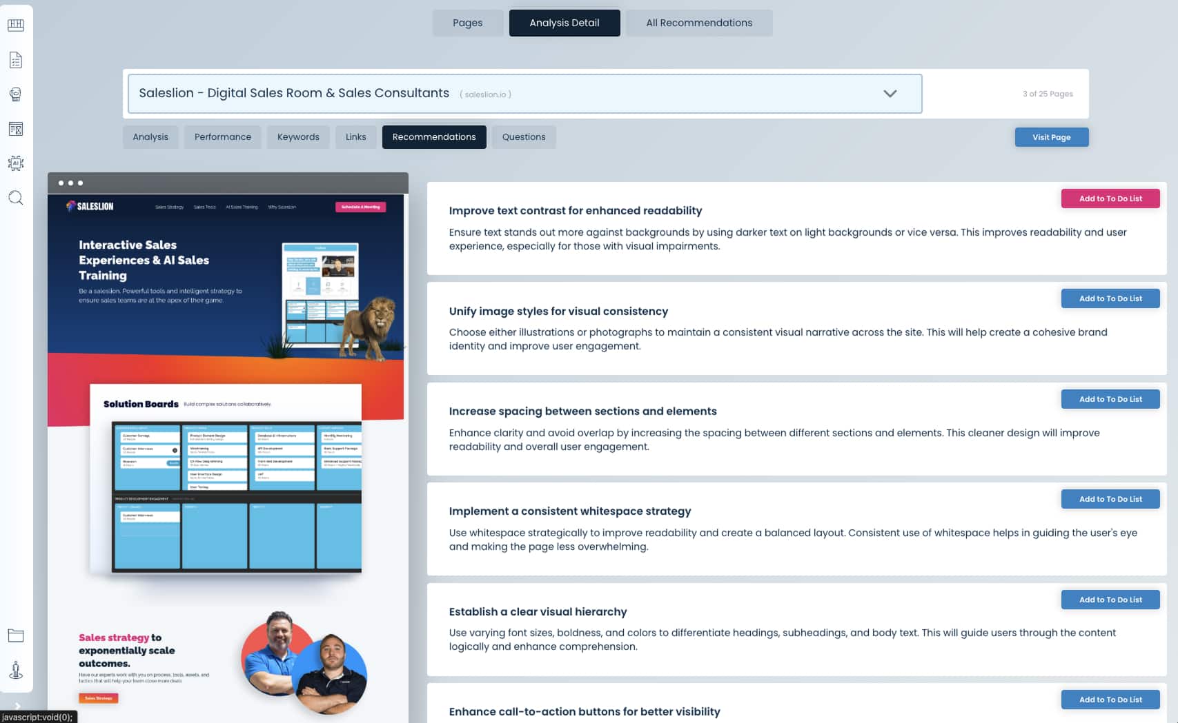 AI Website Recommendations